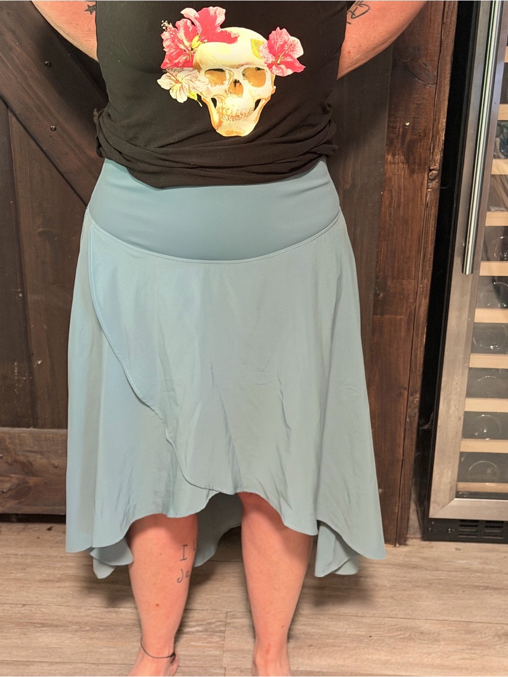Light Blue Women’s High-Low Skirt